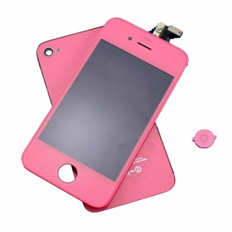 iPhone 4 - Kit Rosa (LCD tampa traseira e botao Home)