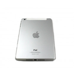 iPAD Mini 1 Back Cover Cinza Claro e Logo Apple Prateado 3G