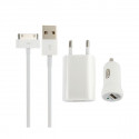 Kit Transformador  Carregador Automovel  Cabo USB Iphone 4
