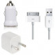 Kit Transformador  Carregador Automovel  Cabo USB Iphone 4