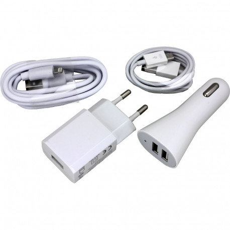 Kit Transformador  Carregador Automovel  Cabo USB Iphone 5
