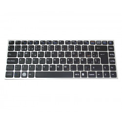 Keyboard Spanish Sony VPC-Y SERIES Silver Frame Black