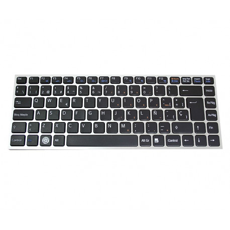 Keyboard Spanish Sony VPC-Y SERIES Silver Frame Black