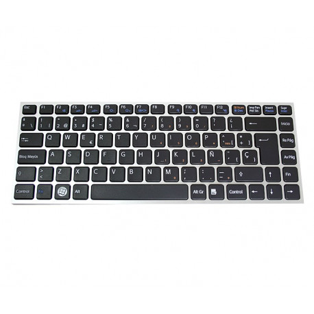 Teclado Espanhol Sony VPC-Y SERIES Cinza Frame Preto