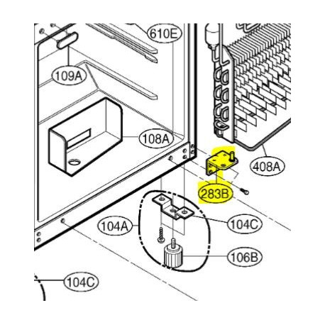 Hinge para Frigorifico LG