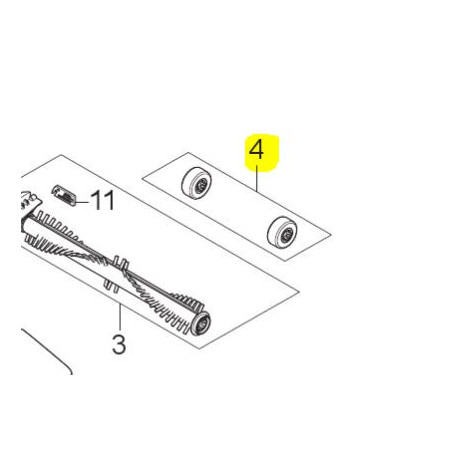 Kit Rodas Grandes para Aspirador Vertical Nilfisk