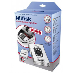 Sacos 4Unid  1Pre filtro para Aspirador Nilfisk