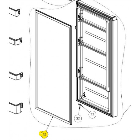 Borracha da Porta para Frigorifico Hisense