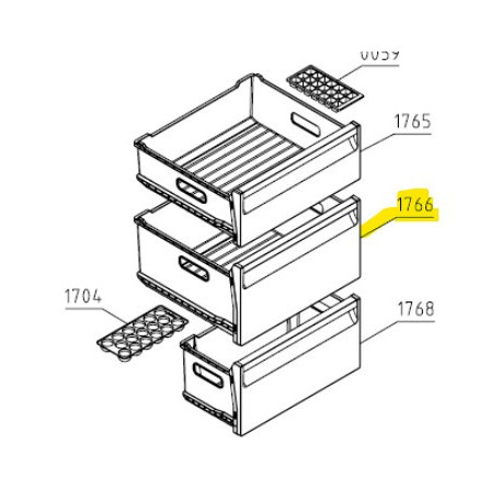 Gaveta para Frigorifico Hisense