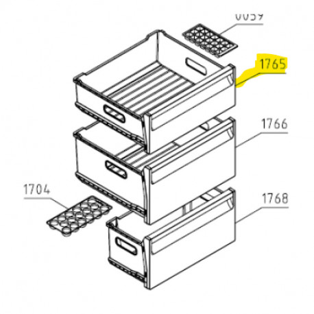 Gaveta para Frigorifico Hisense