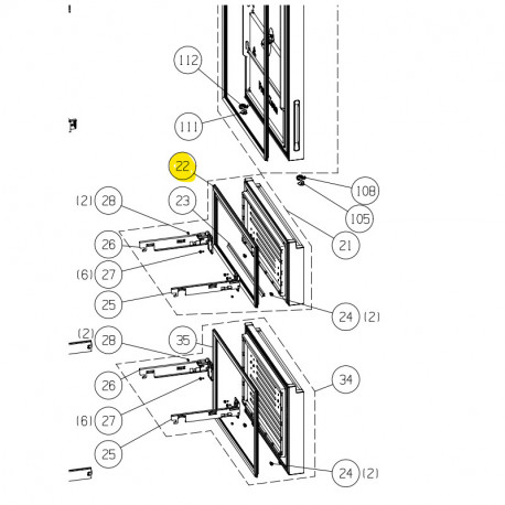 Borracha da Porta para Frigorifico Hisense