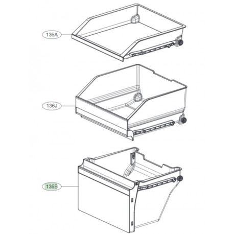 Gaveta para Frigorifico LG