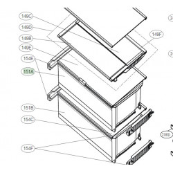 Gaveta para Frigorifico LG