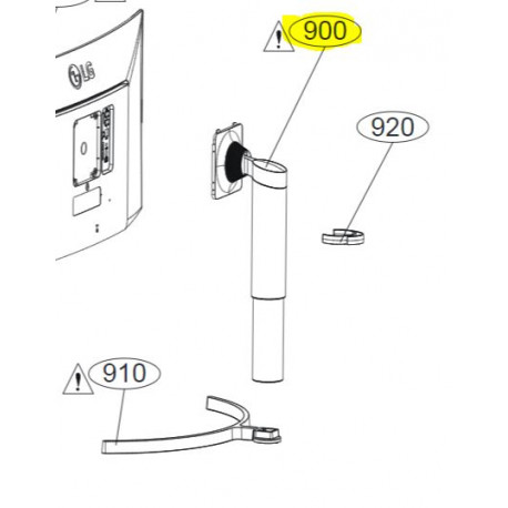 Suporte da Base para Monitor LG