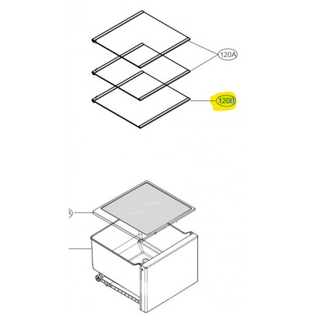 Shelf Assembly Freezer LG
