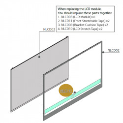 Damper RUBBER REAR 183x13.5x0.3t LG