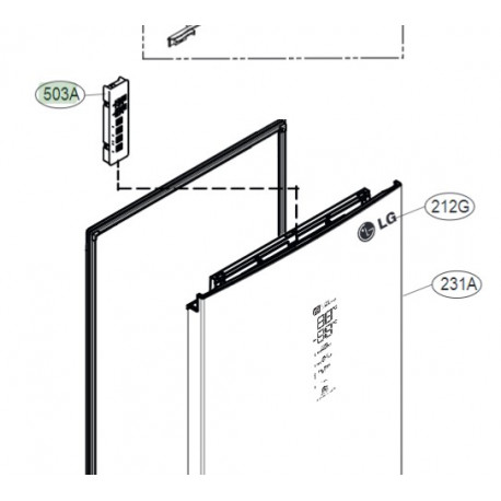 Placa Display para Frigorifico LG