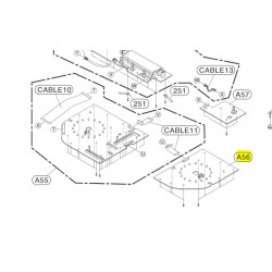 Placa de botao Giratorio Direito para Equipamento Audio LG