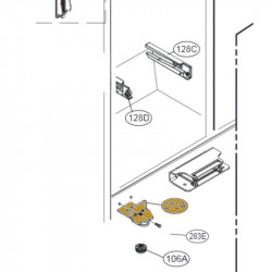Dobradiça Inferior do Congelador para Frigorifico LG