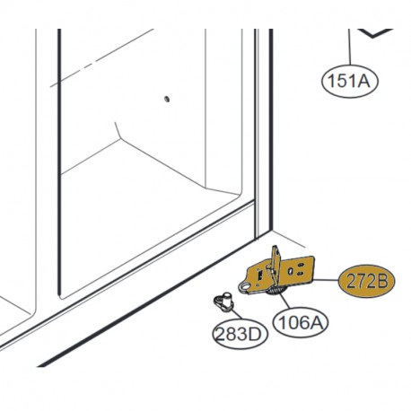 Dobradiça Inferior do Frigorifico LG