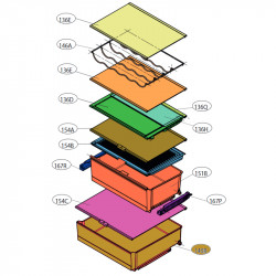 Gaveta Inferior do Refrigerador para Frigorifico LG