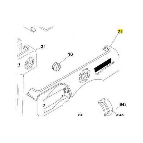 Frame Painel de Controlo com sensor para Maquina Roupa Candy