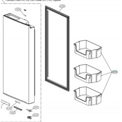 Prateleira da porta para Frigorifico LG