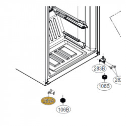 Dobradiça Inferior para Frigorifico LG