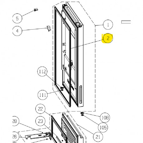 Borracha da Porta para Frigorifico Hisense